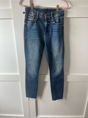 MOTHER Dark Blue Ankle Skinny Jeans